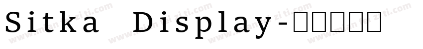 Sitka Display字体转换